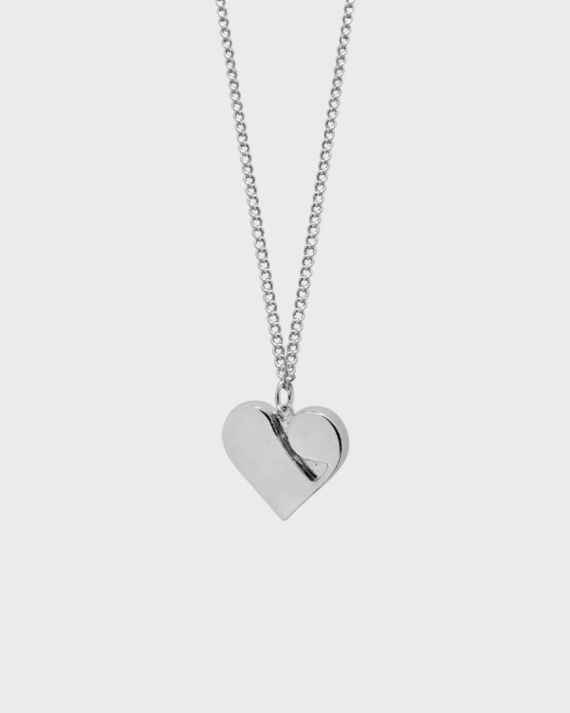 Flat heart symbol necklace