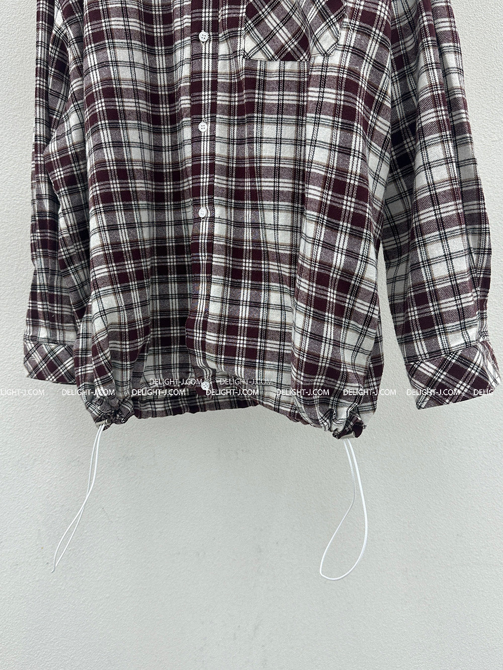 [UNISEX] String checkered shirt