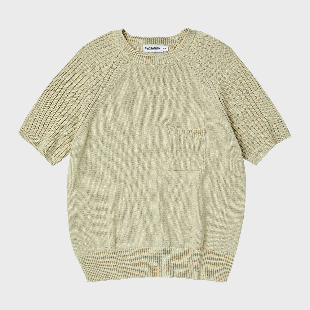 ORGANIC COTTON HALF SLEEVE KNIT (PISTACHIO)