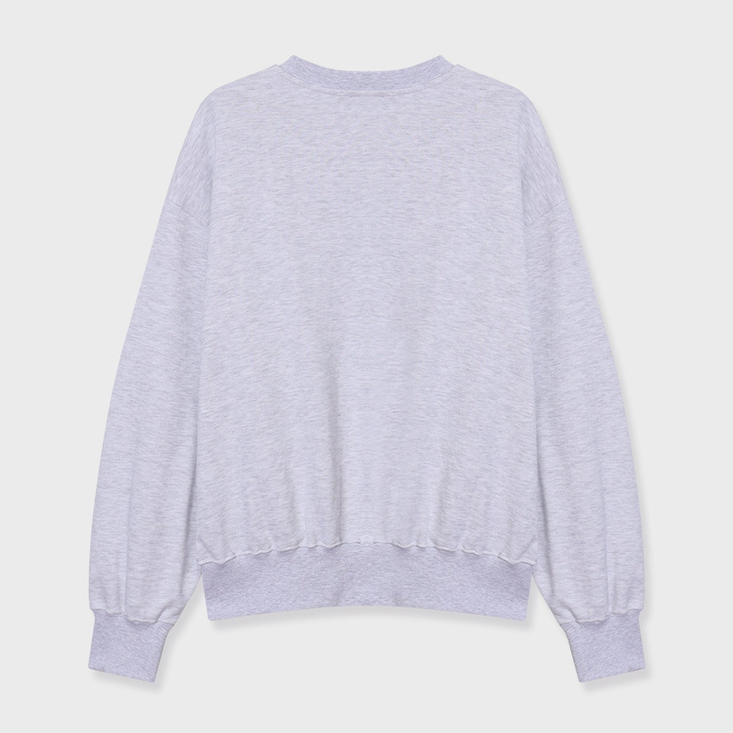 EMBROIDERY SLOGAN SWEATSHIRT (MELANGE GRAY)