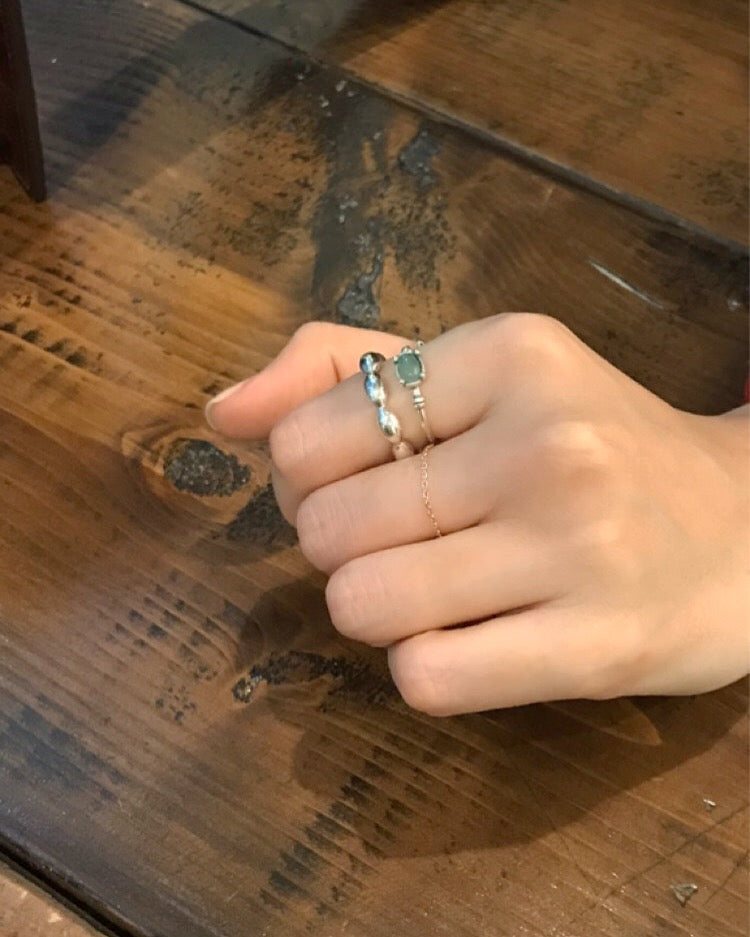 [Silver925] oar Silver Round Rice Ring