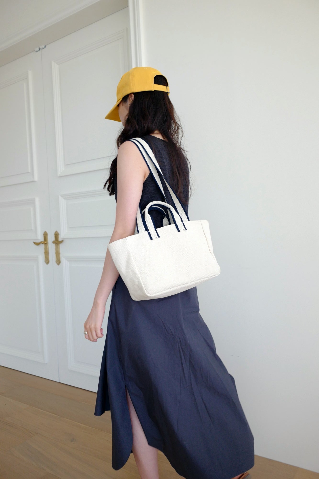 Mini Two-tone Strap Bag (Ivory)