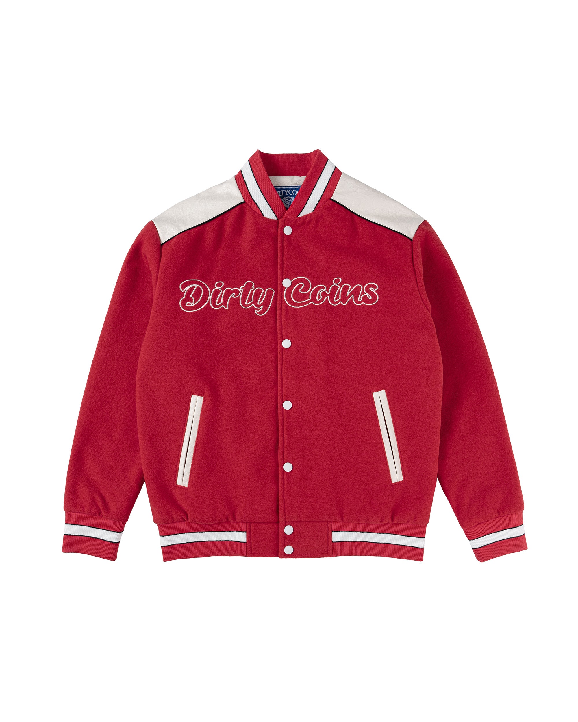 University Felt Varsity Jacket - Red