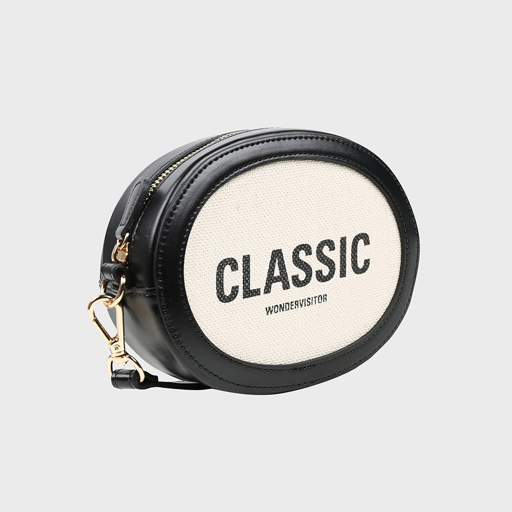 Classic oval mini cross bag [Black]