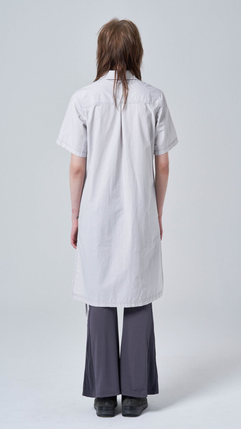 Pocket long shirt_light gray