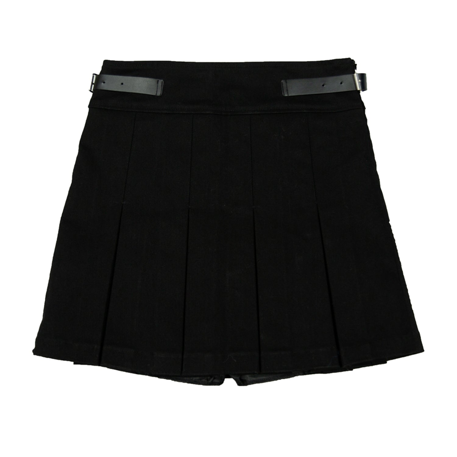 203-BUCKLE PLEATS SKIRT