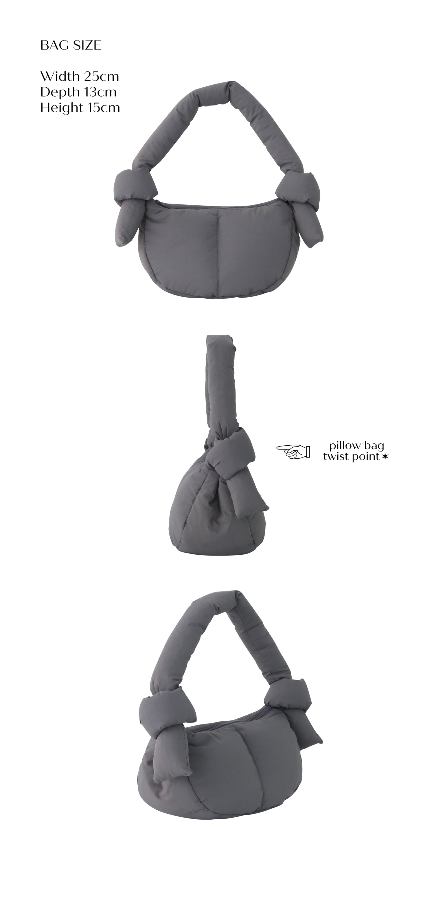 PILLOW BAG GREY