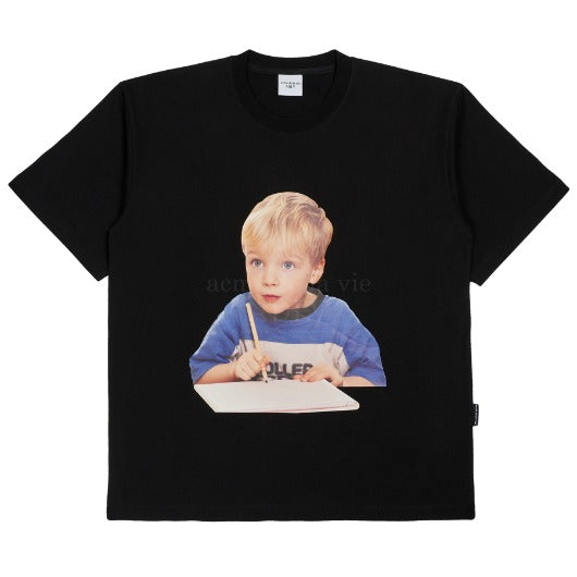 BABY FACE STUDY BOY SHORT SLEEVE T-SHIRT BLACK