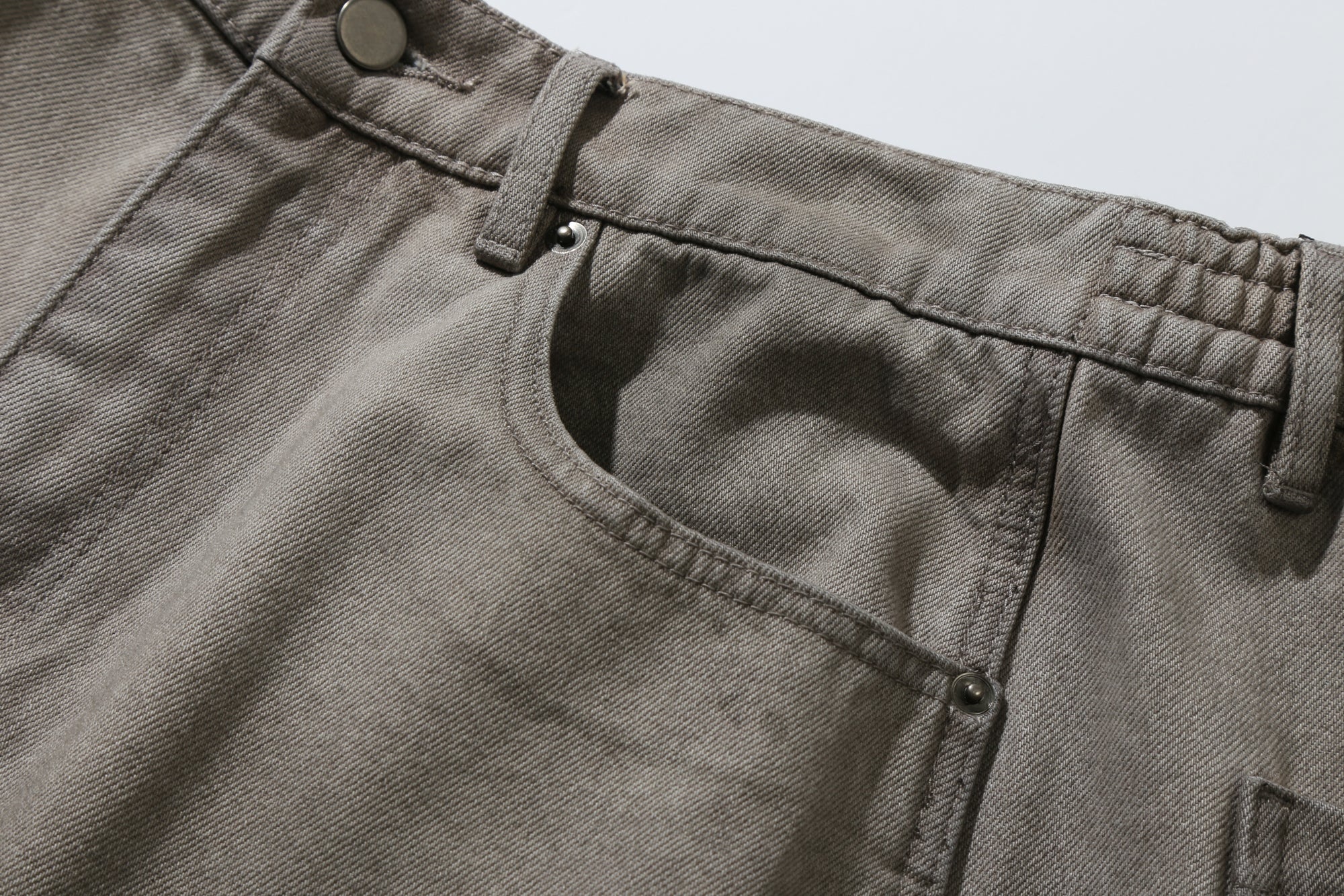 Oil Washed Denim Pants (Dirty Grey)