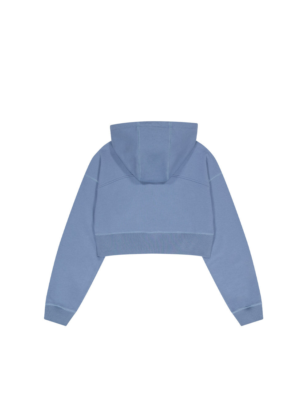 STRING CROPPED HOODIE [DUSTY BLUE]