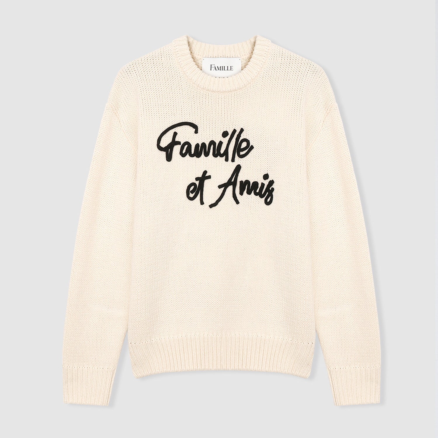 CRAFT SLOGAN KNIT SWEATER (IVORY)