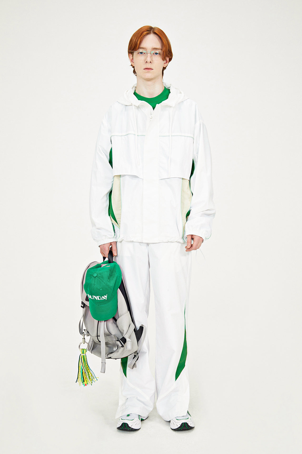 Geometry track jacket (Cloud white)