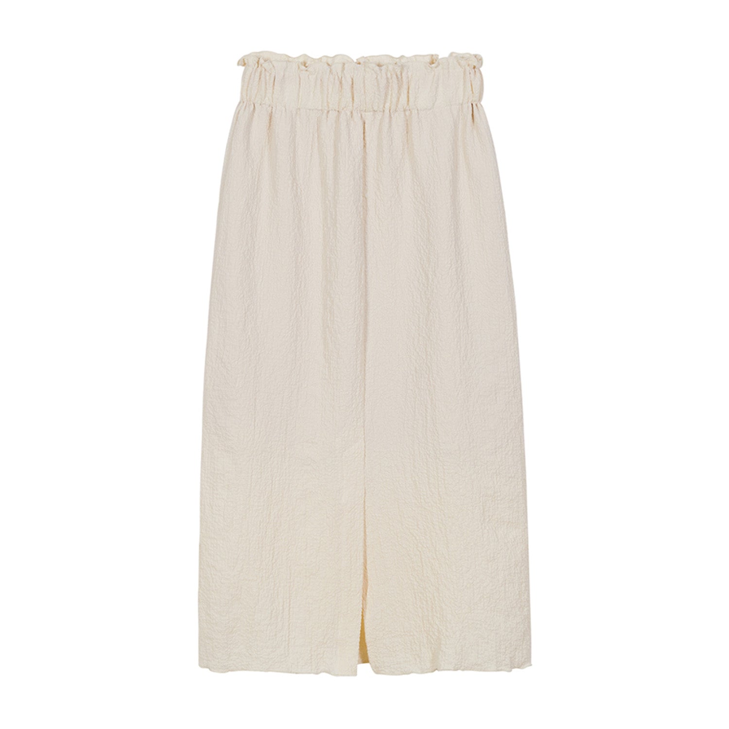 RELAXED SEERSUCKER SKIRT (CREAM)