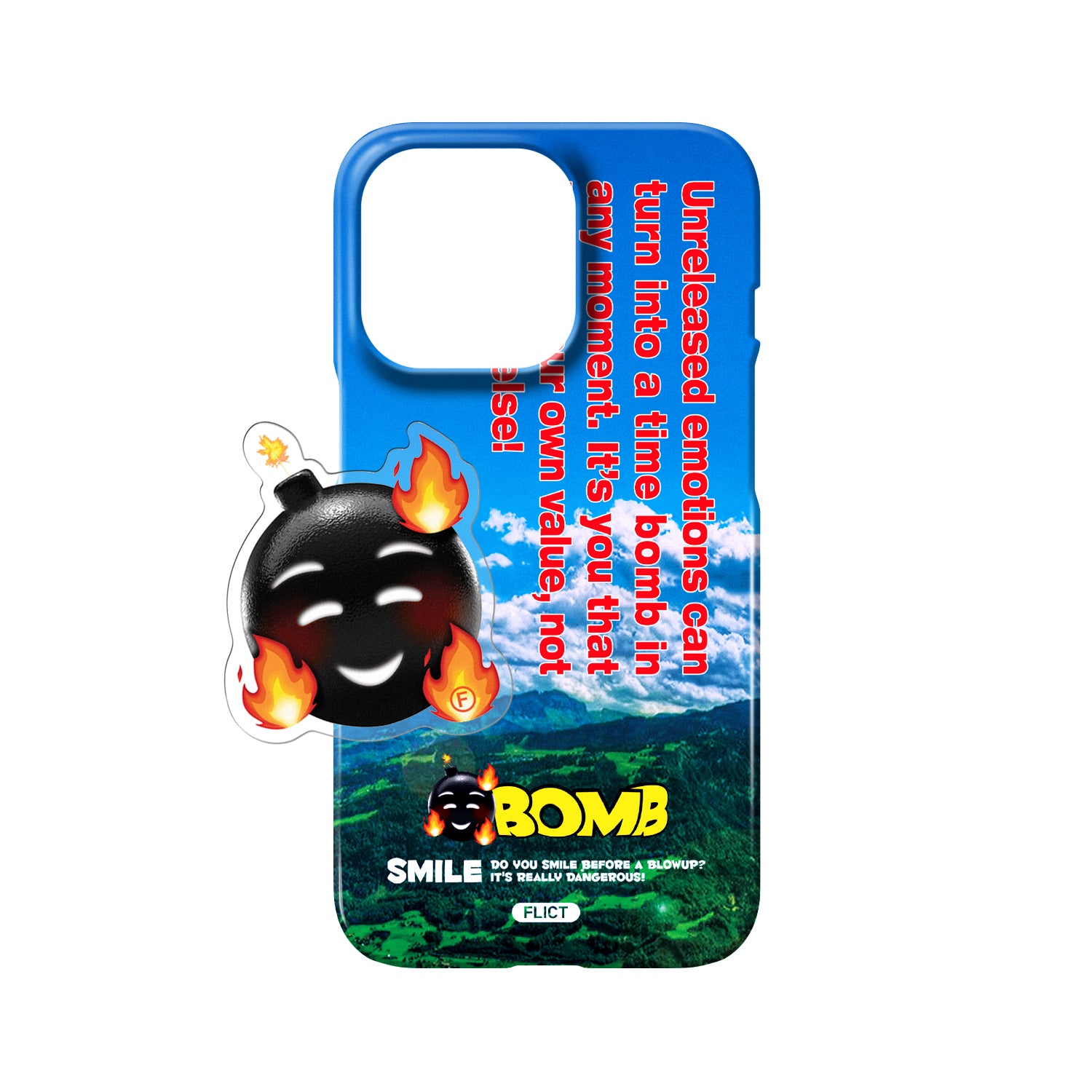 SMILE BOMB GLOSSY HARD PHONE CASE SET