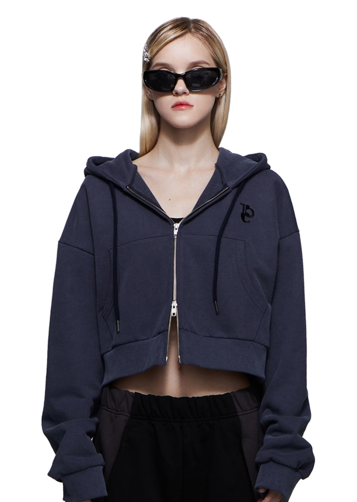 TCP LOGO CROP PIGMENT HOOD ZIP UP