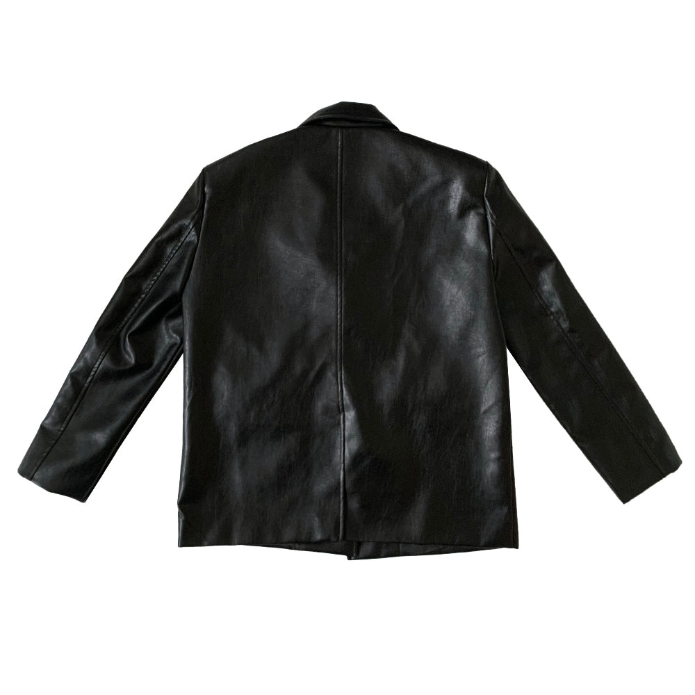 Leather half jacket