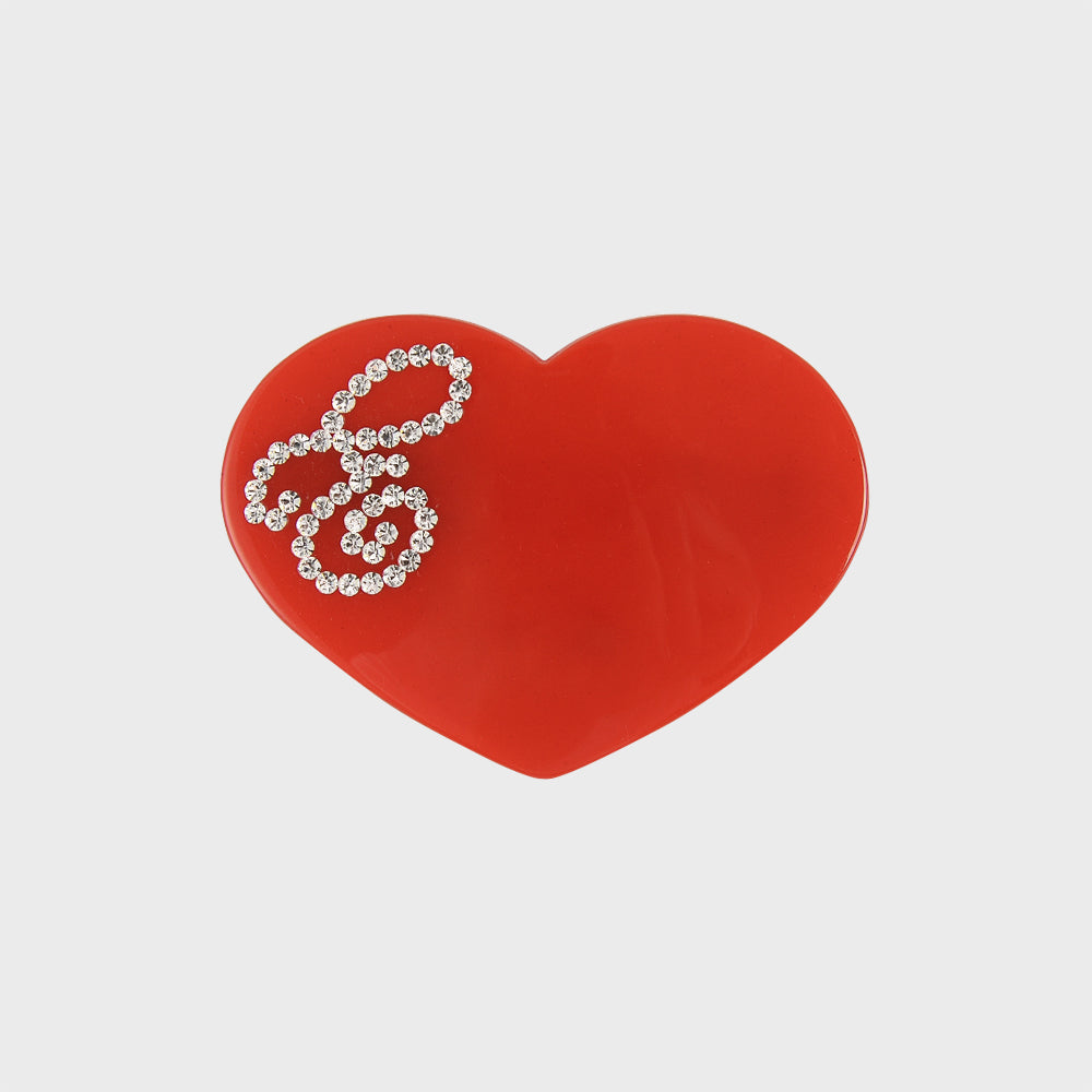 LOGO HEART BARRETTE_RED