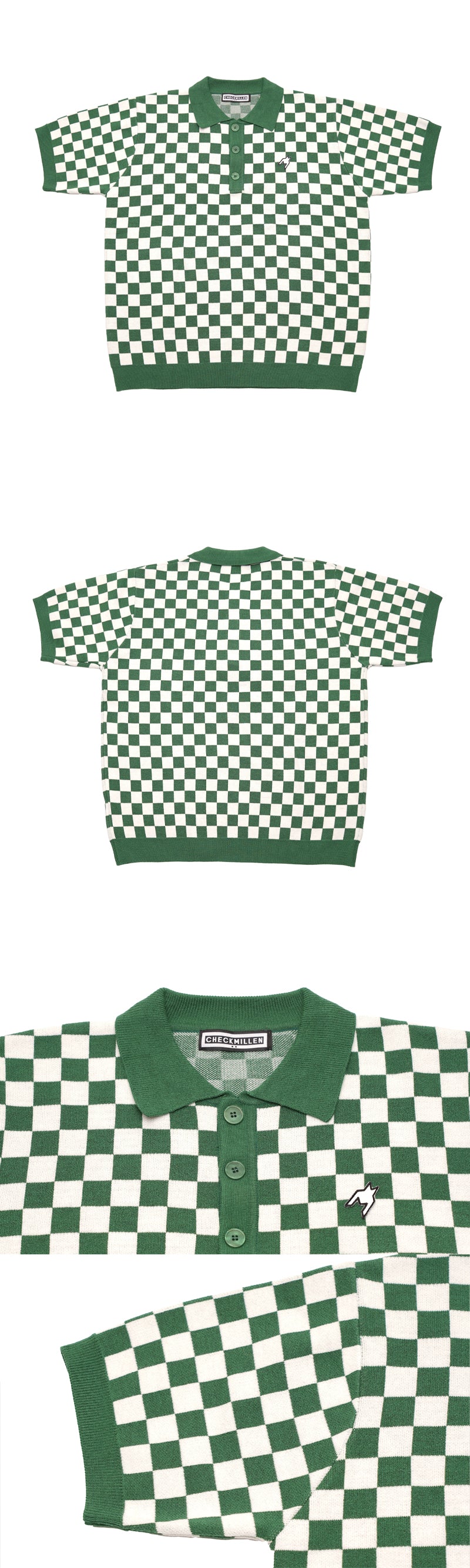 Checker Board HALF SHIRT (Green)