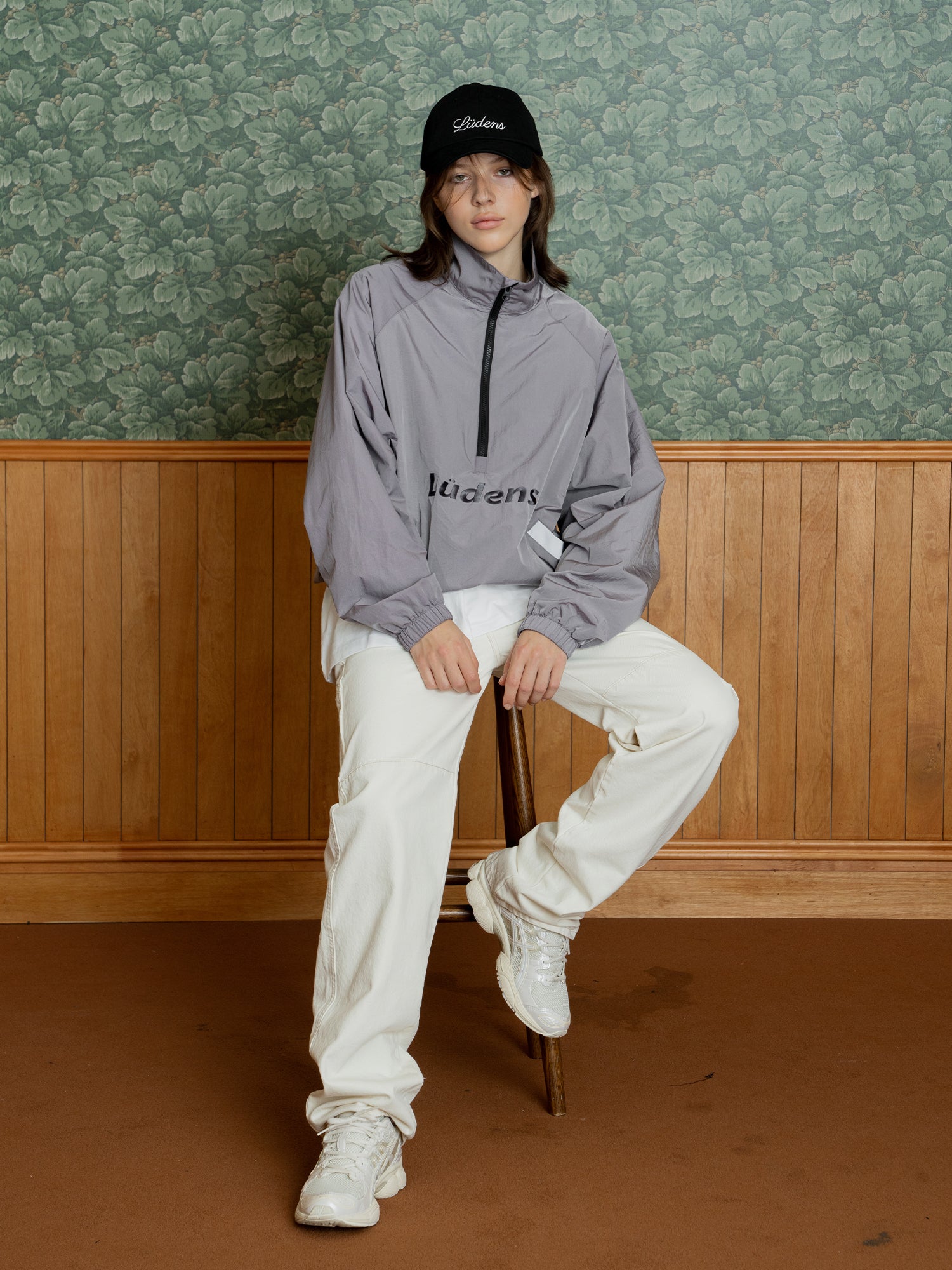 Half zip Windbreaker_Misty Lilac