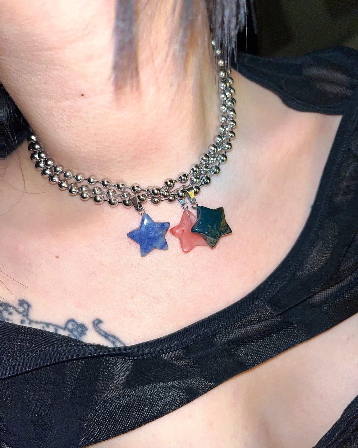 Antique star ball chain necklace (8color)