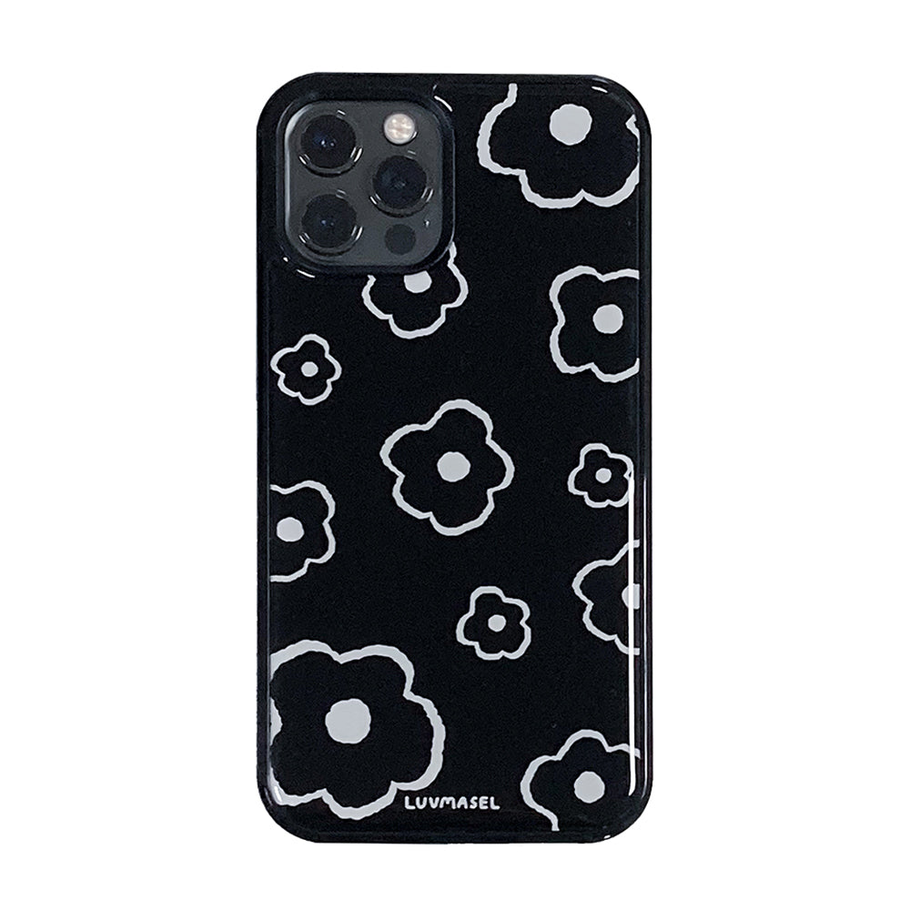 black flower case