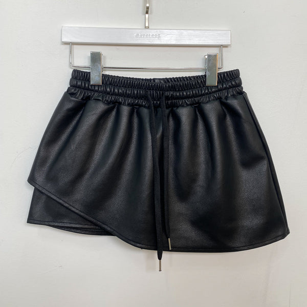 LEATHER SKIRT-PANTS