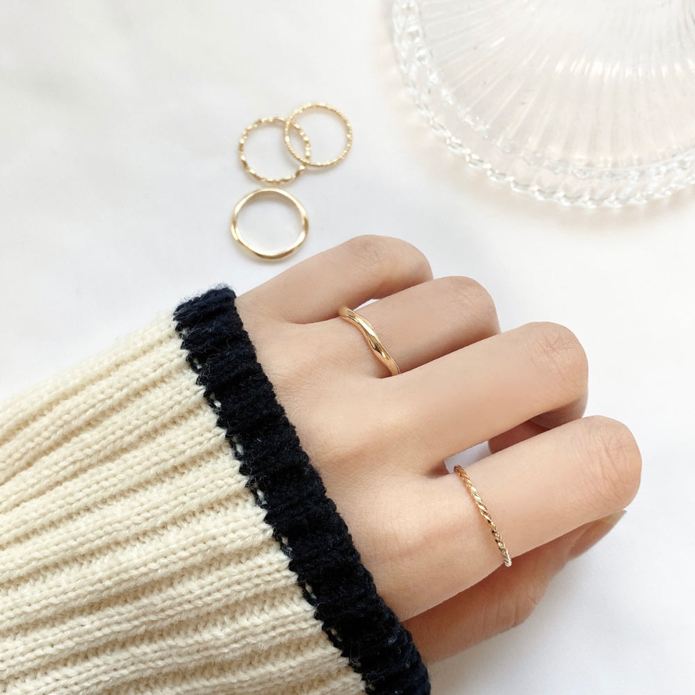 Wave Daily Ring 5 set