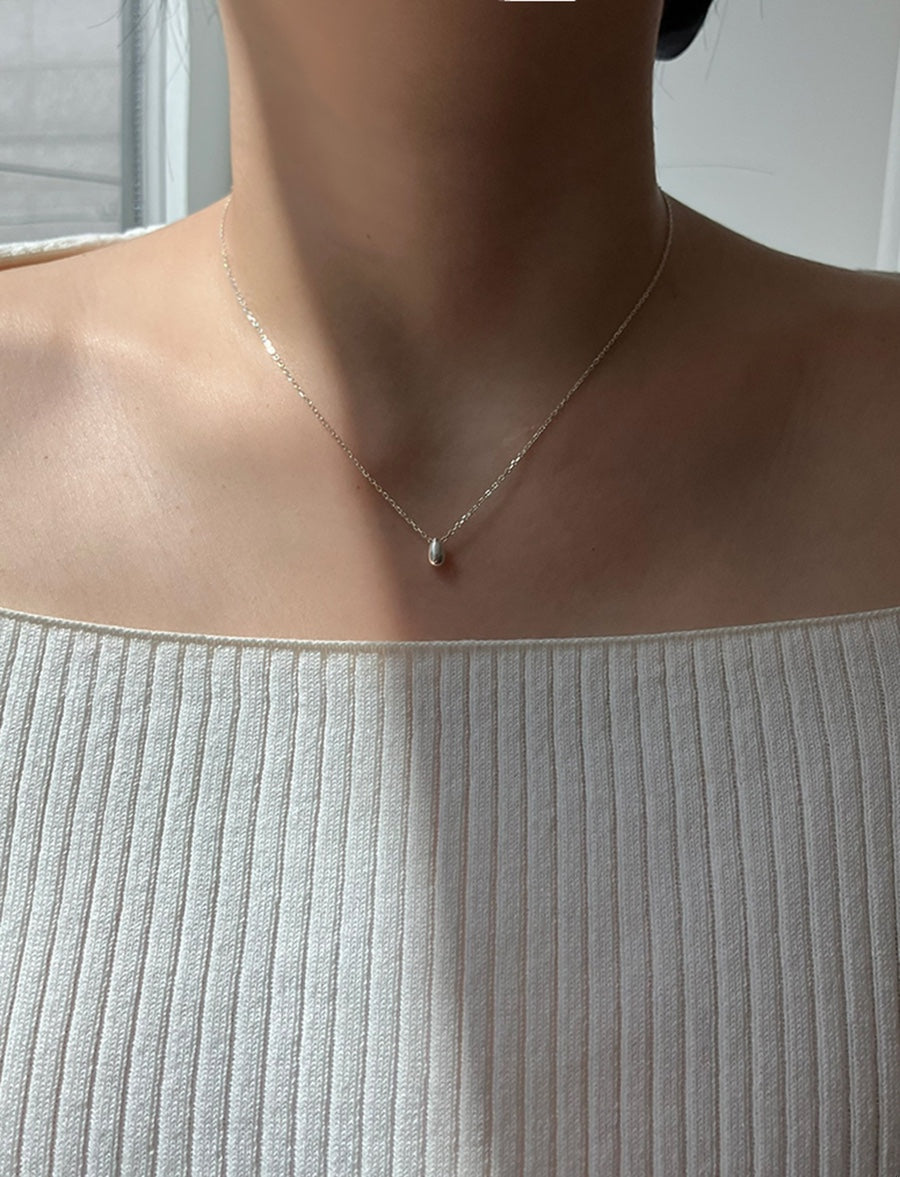 [92.5silver] egg necklace