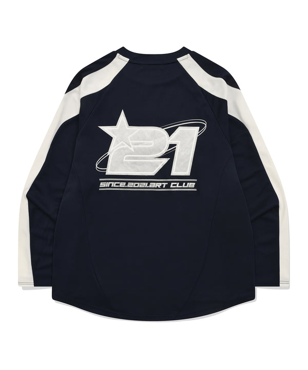 SPORTS CLUB FOOTBALL JERSEY LONG SLEEVE NAVY