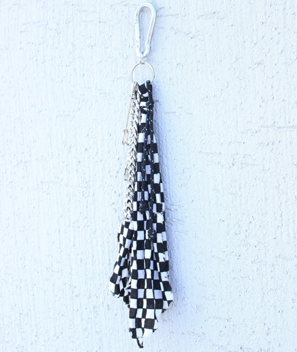 checkerboard chain keyring