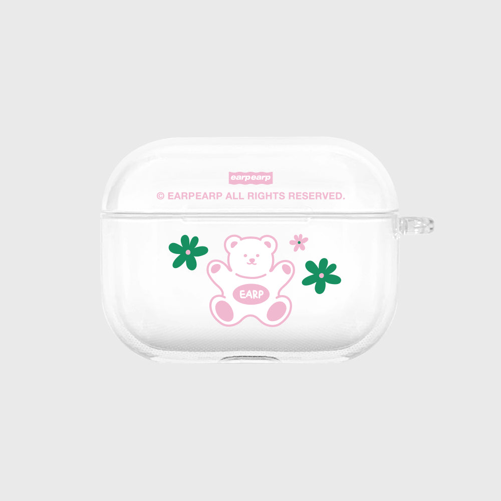 FLOWER BABA-PINK(AIR PODS PRO-CLEAR HARD)
