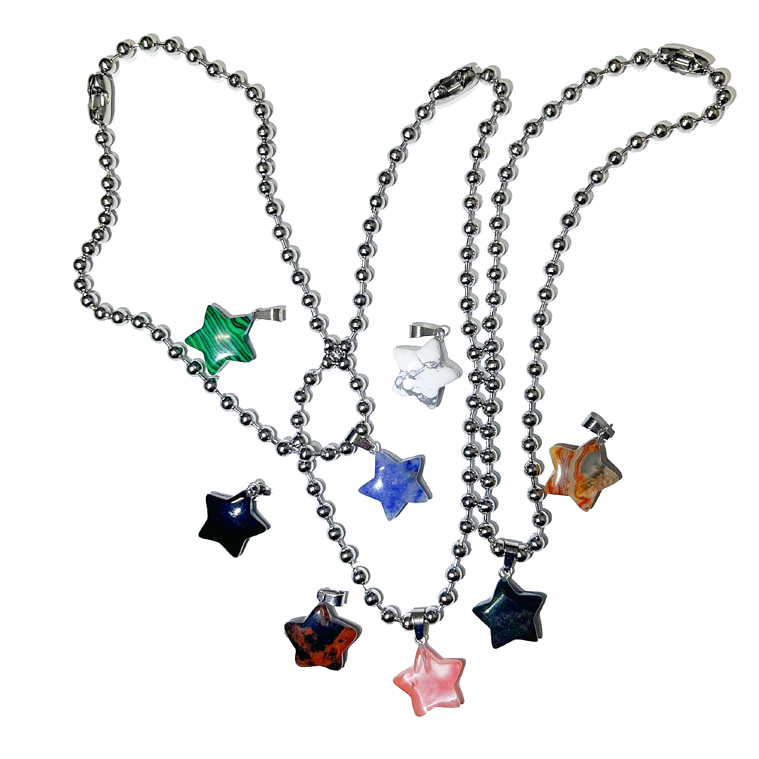 Antique star ball chain necklace (8color)