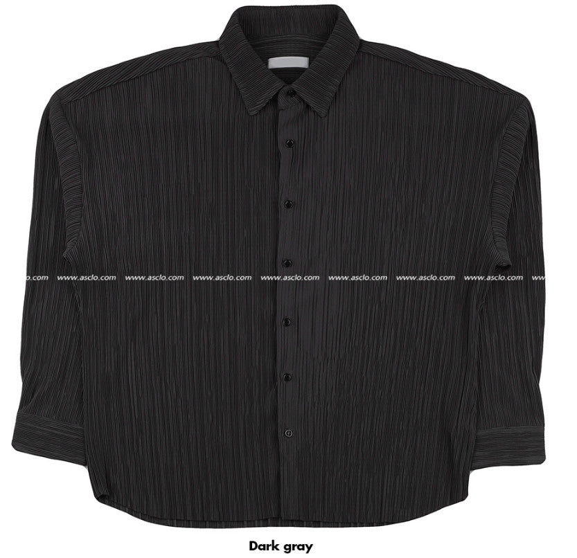 #N-Ritz Loosefit Pleats Shirt (3color)