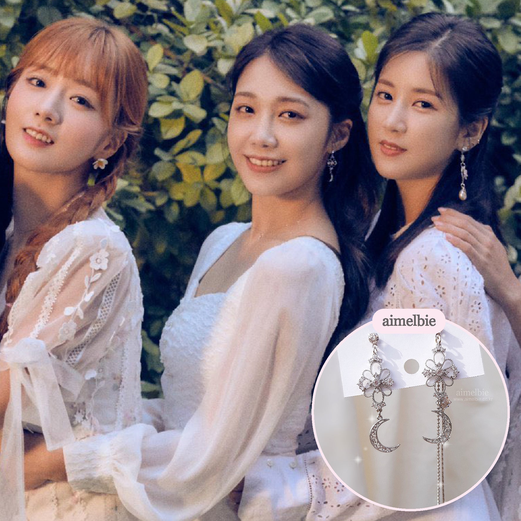  Art Nouveau Moon Earring (Billlie Tsuki, Park Eunbin, Apink Eunji Earring)