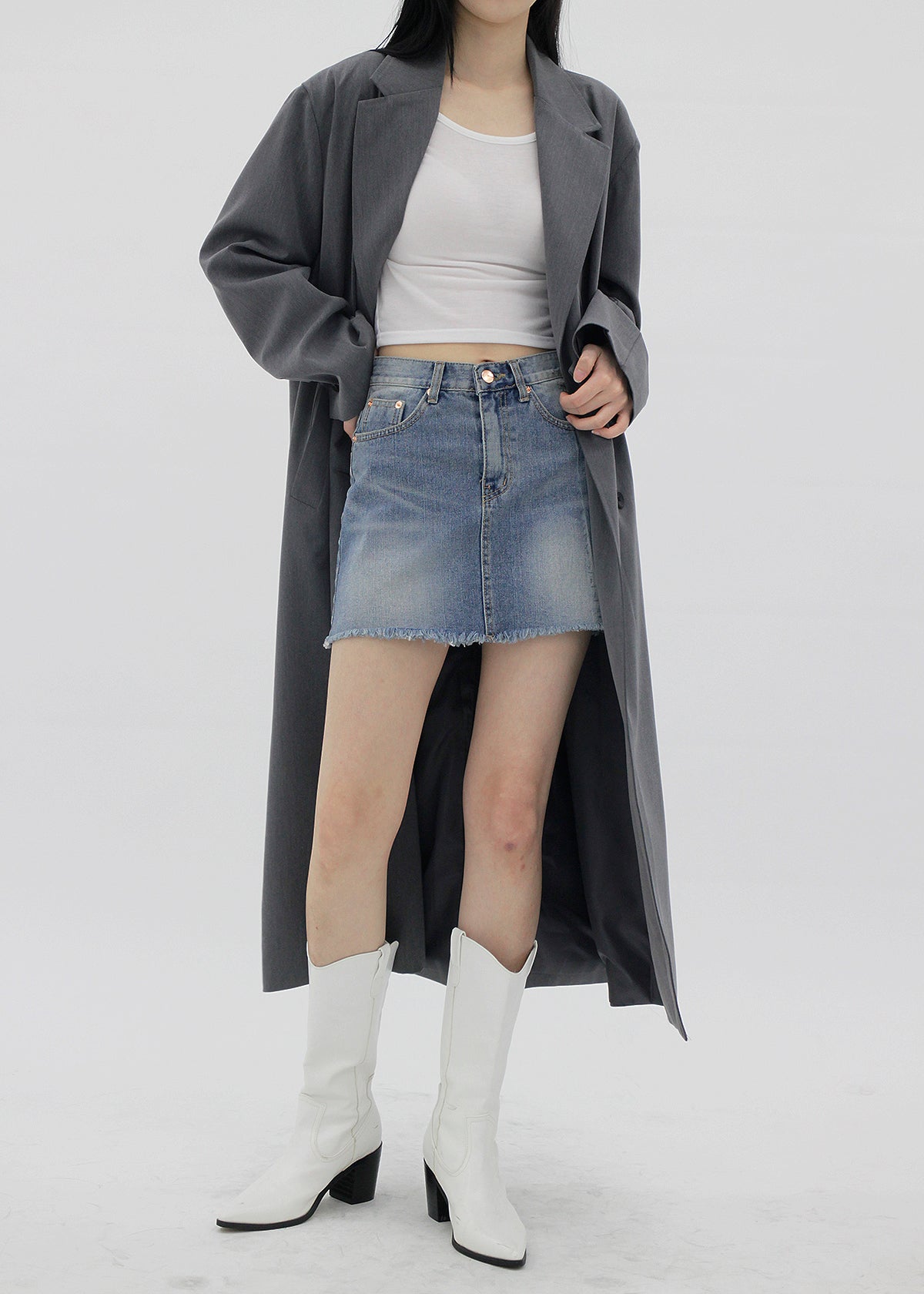 no.0010 Y2K Mini Denim Skirt