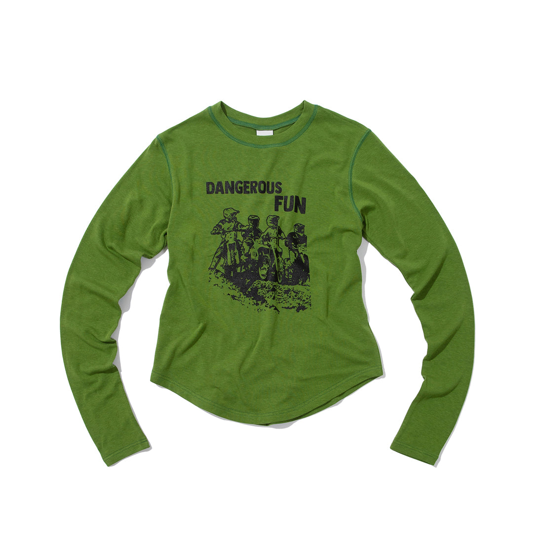 DANGEROUS FUN long-sleeved T-Shirt (GREEN)