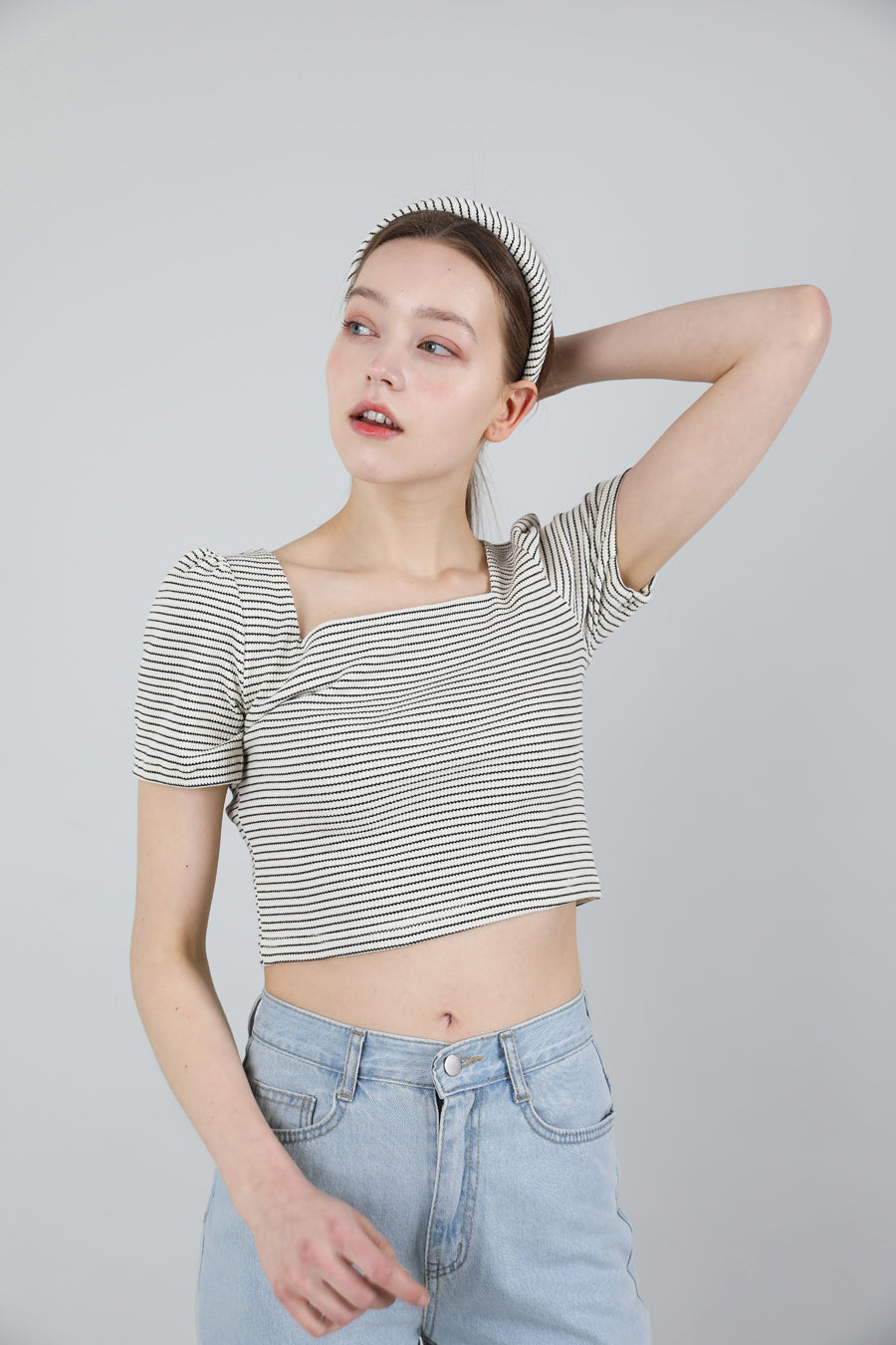 Stripe Puff T-shirt Ivory