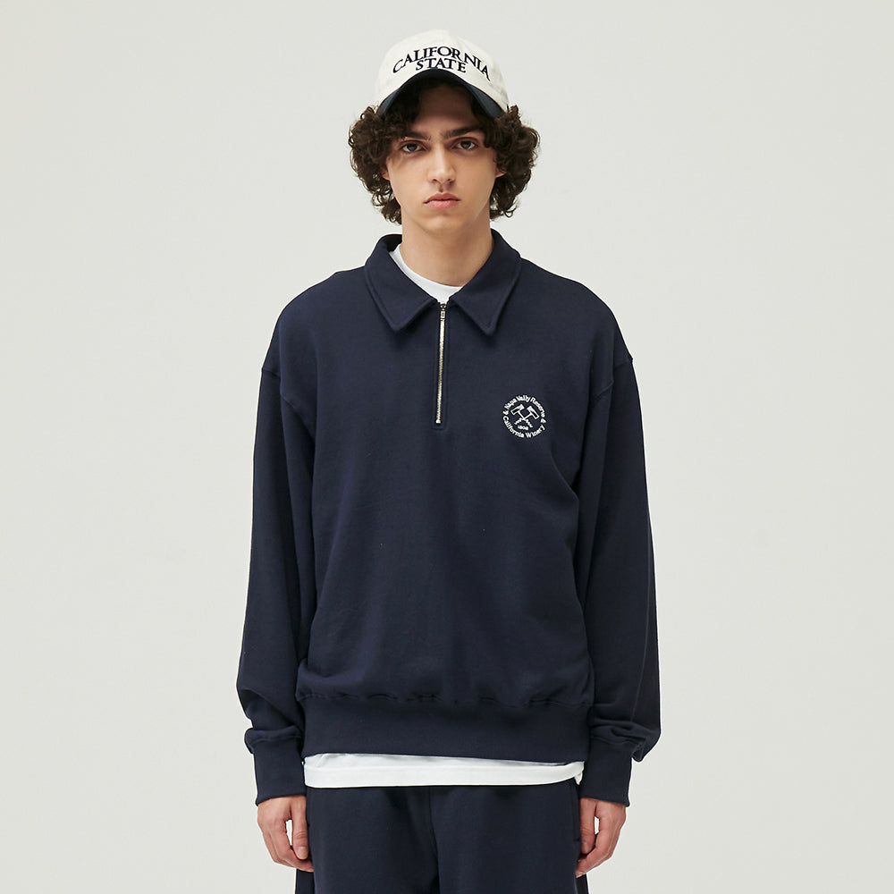 NAPA VALLY COLLAR HALF ZIP UP (NAVY)