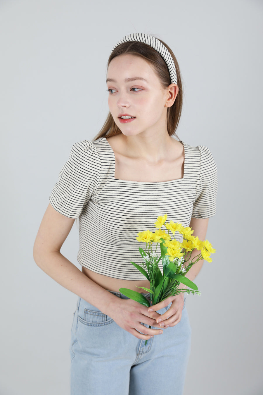 Stripe Puff T-shirt Ivory