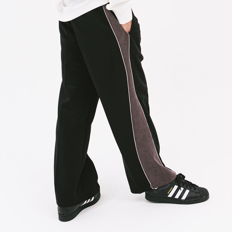 レオパードフラワーブラック 【Mサイズ】 Curve Track pants カーブ