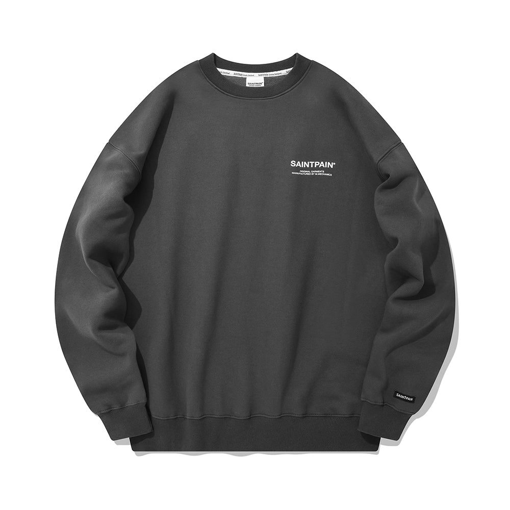 SP VARIATION LOGO CREWNECK-CHARCOAL