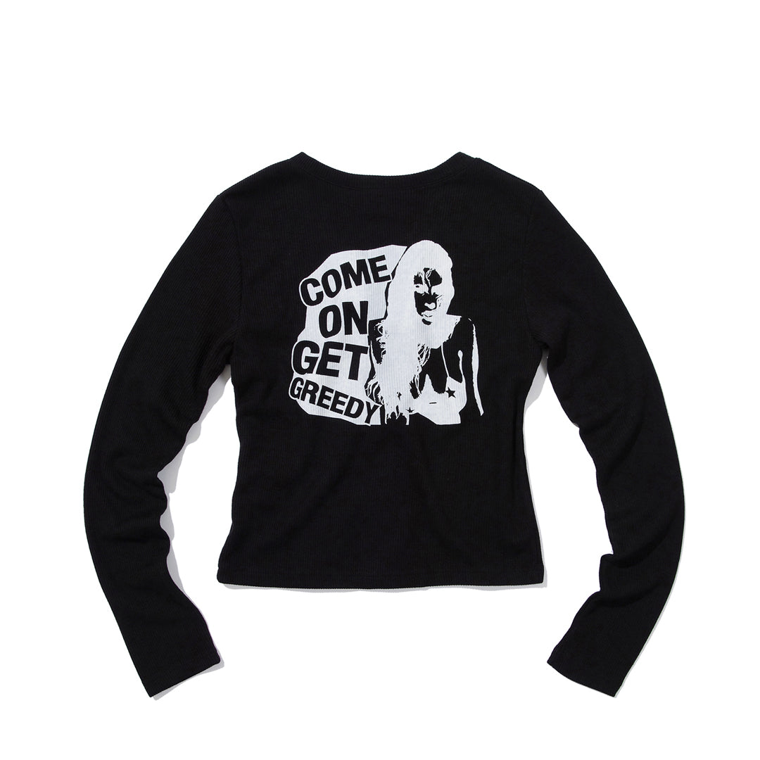 GREEDY CROP CARDIGAN (BLACK)