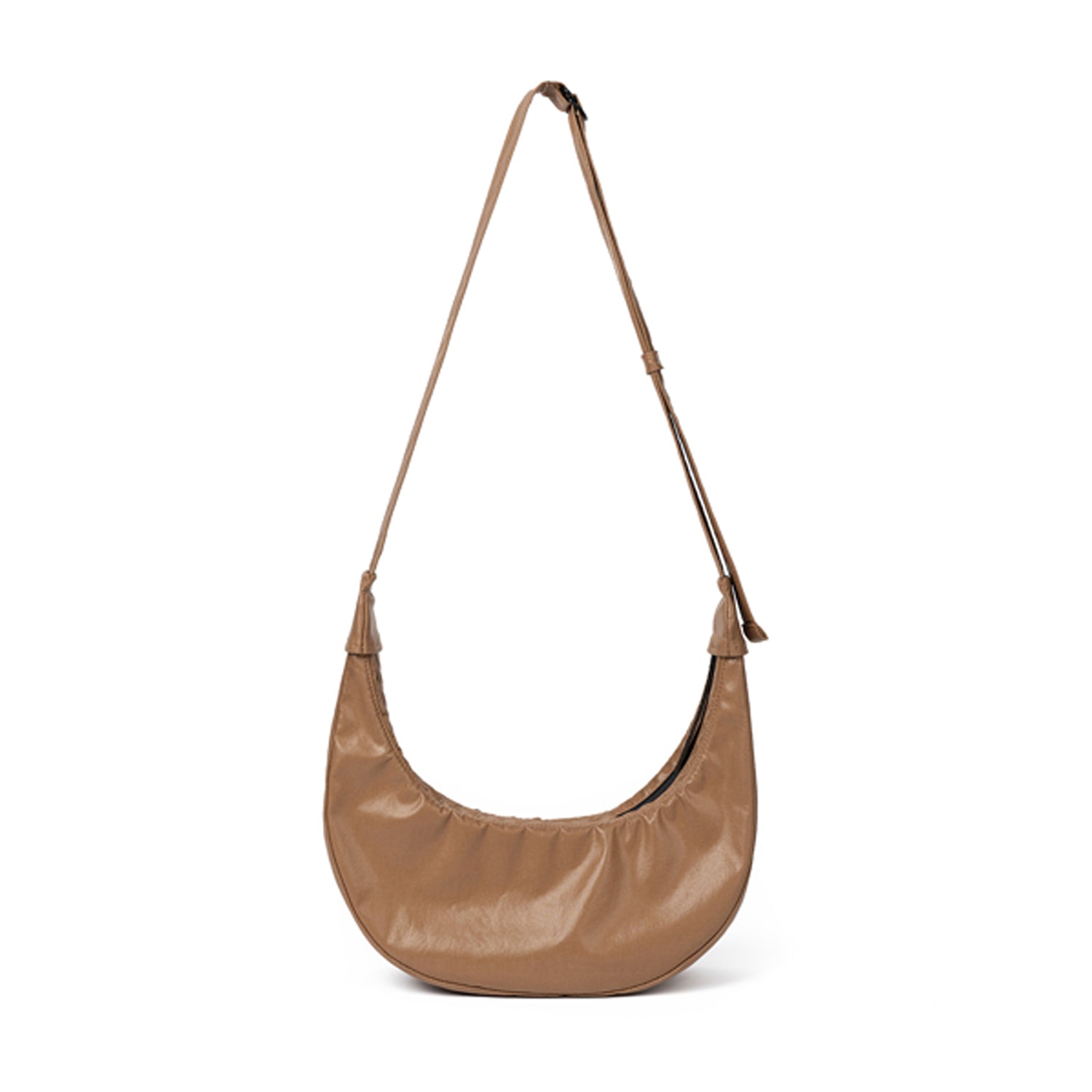 [After Pray Edition] Crescent Coated Hobo Bag S (Brown)