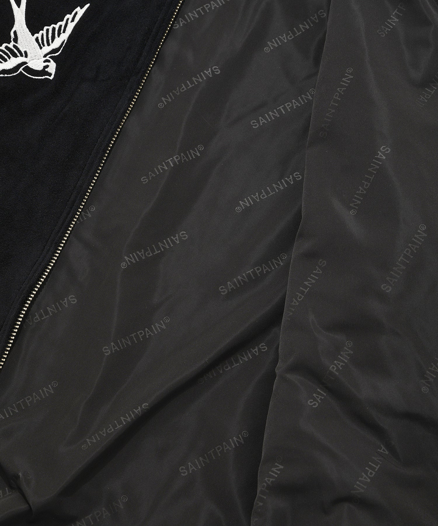 SP VELVET SWALLOW SOUVENIR JACKET-BLACK