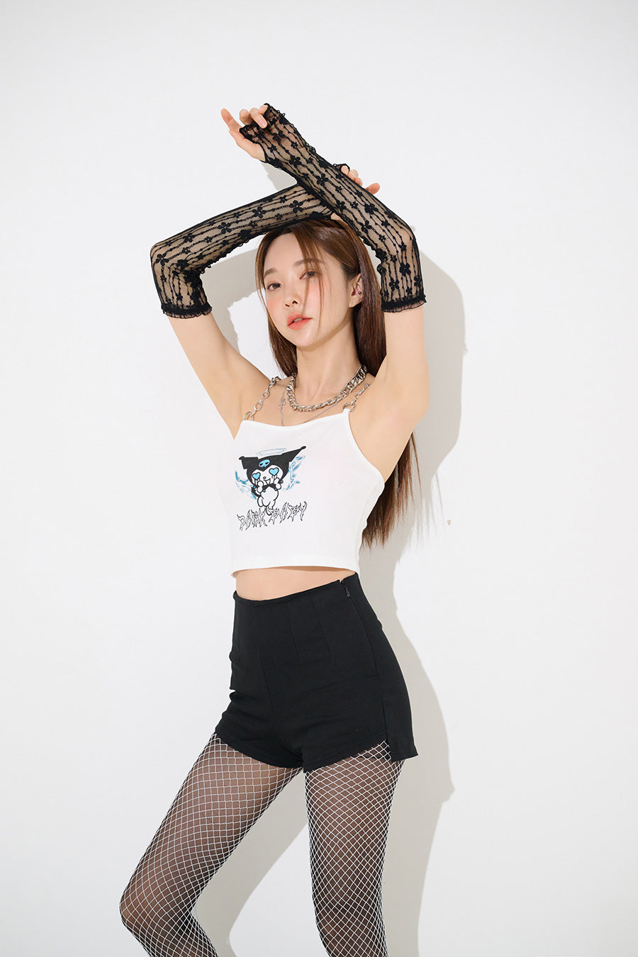 TOP(9303) Devil Chain Crop Top