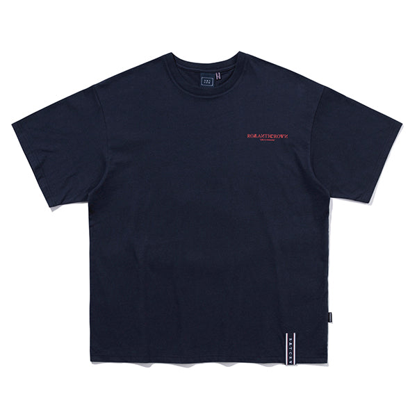 SLOGAN LIST LOGO TEE_NAVY