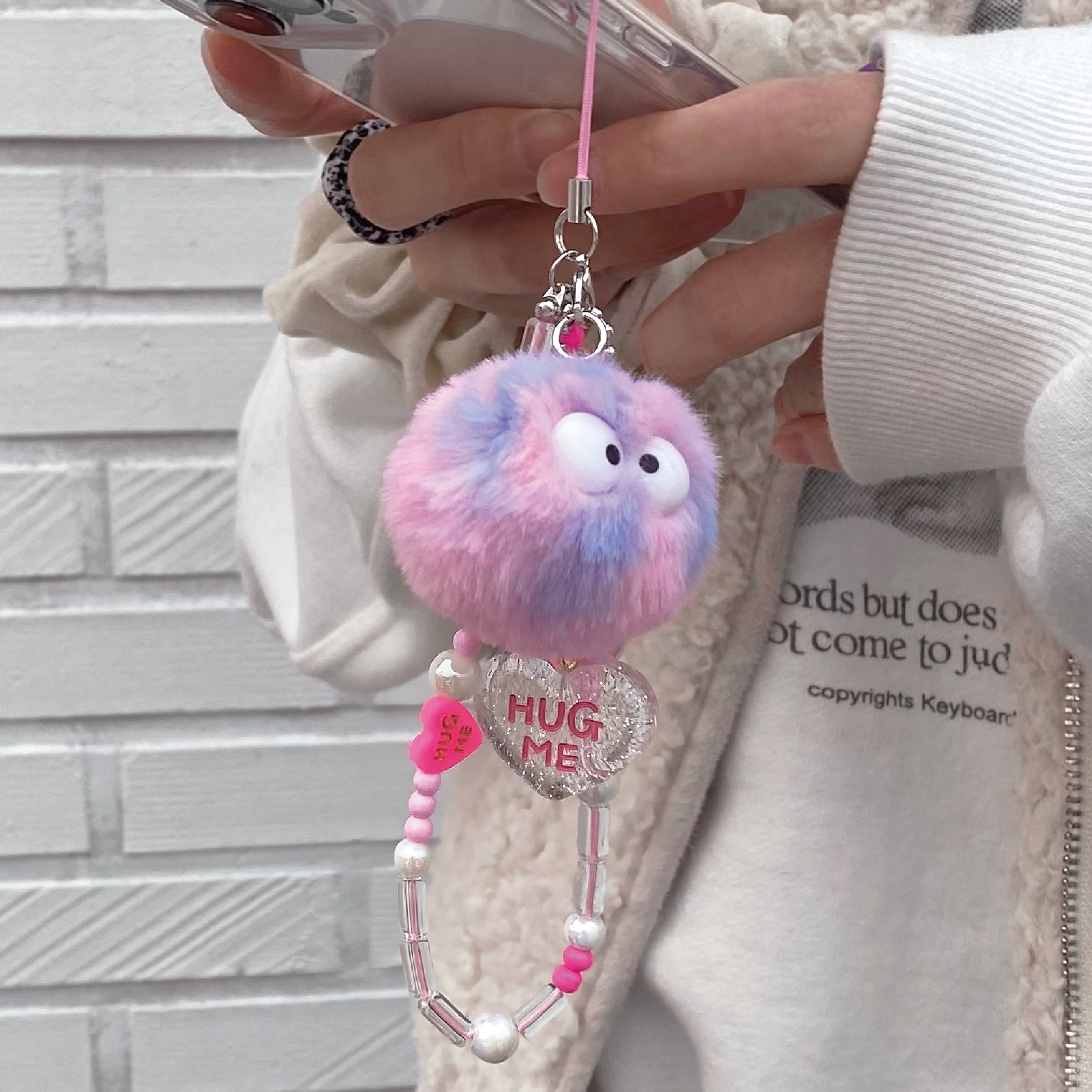 Hug Me biz phone strap keyring