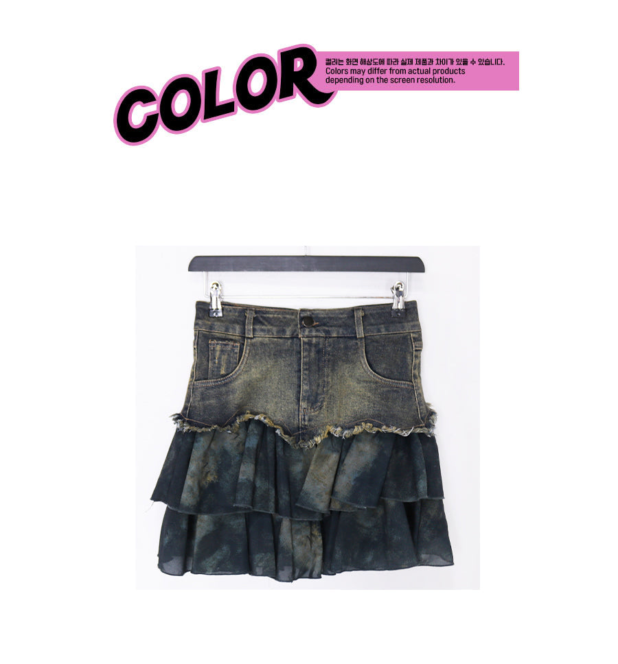 chunky denim skirt (속바지)