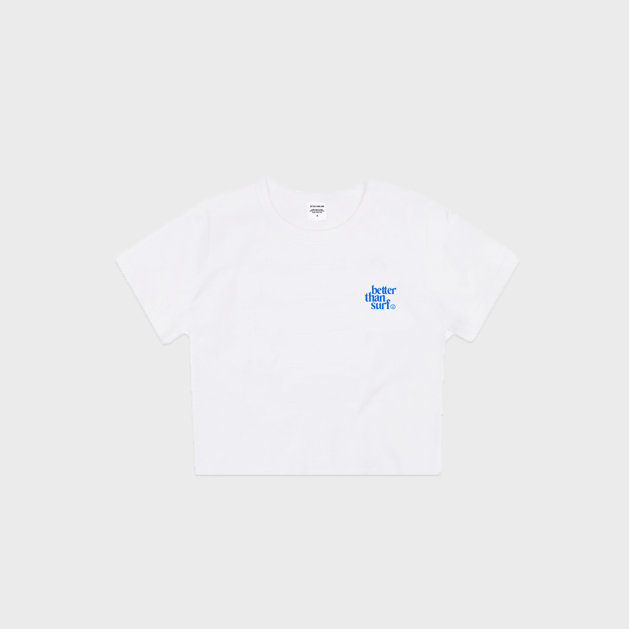 SMILE LOGO CROP TEE - BLUE