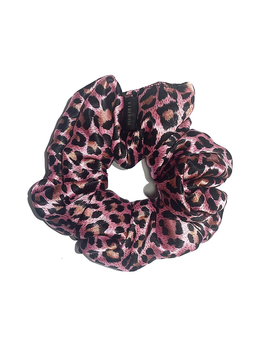 Leopard Printing Satin Hair Scrunchie (5color)